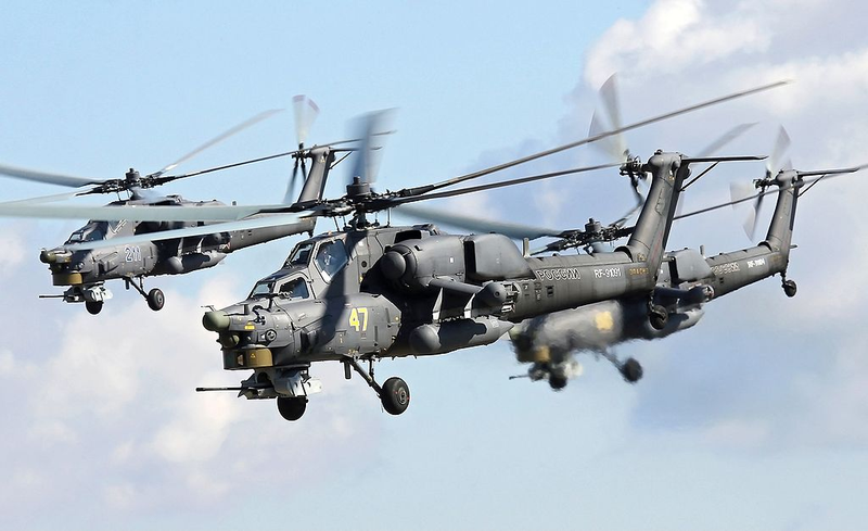 Mi-28s in action. Photo credit Yevgeny Volkov/wikicommons